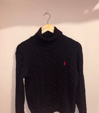 Jersey Polo Ralph Lauren Negro Cable Knit