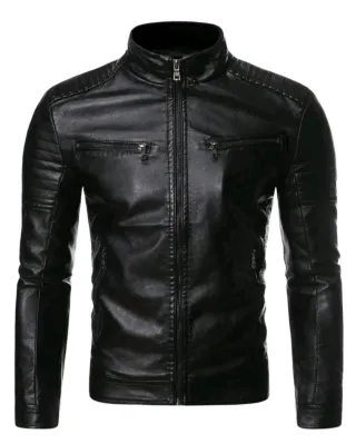 Chaqueta de cuero original negra