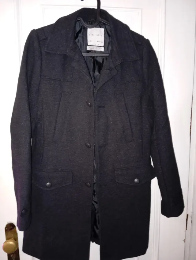 Abrigo niño Zara Talla 11/12 Negro