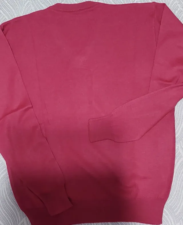 Maglione Uomo Scollo a V Rosso