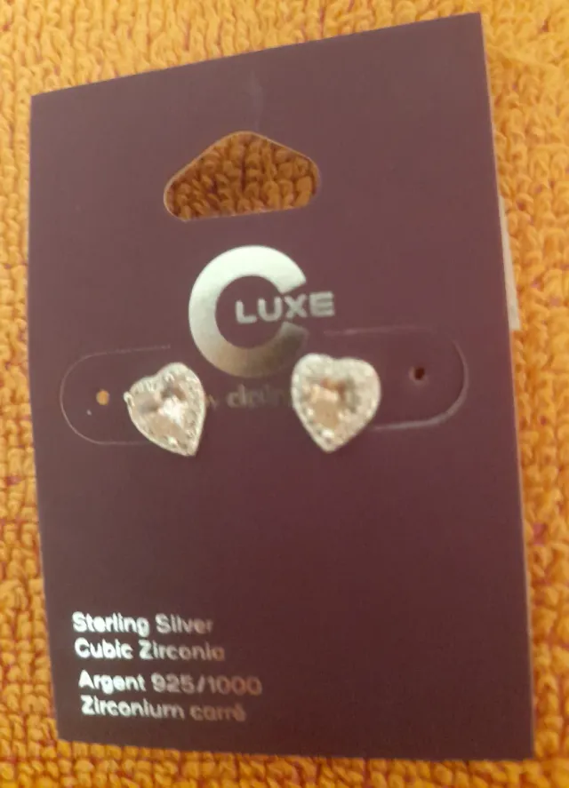 Pendientes Corazón Luxe Plata Cubic Zirconia