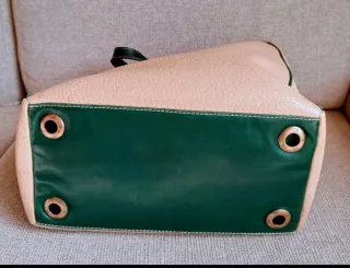 Bolso Carolina Herrera Beige y Verde