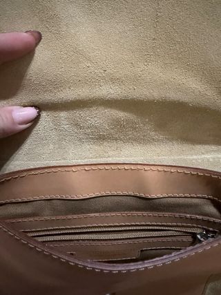 Bolso Ecologic Beige Cuero Flecos