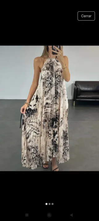 Vestido midi Mango satinado talla L