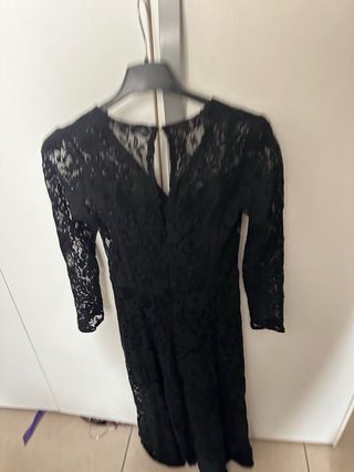 Vestito lungo pizzo nero