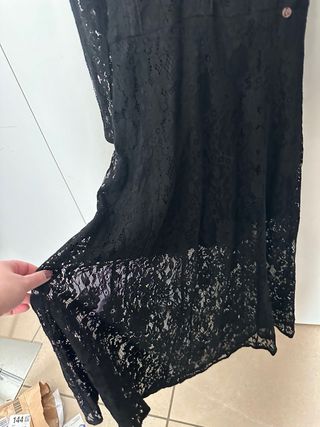 Vestito lungo pizzo nero