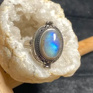 Anillo Labradorita Natural