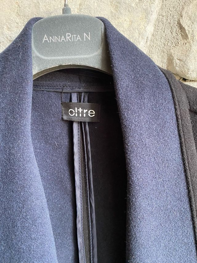 Oltre Cappotto Leggero Nero/Blu