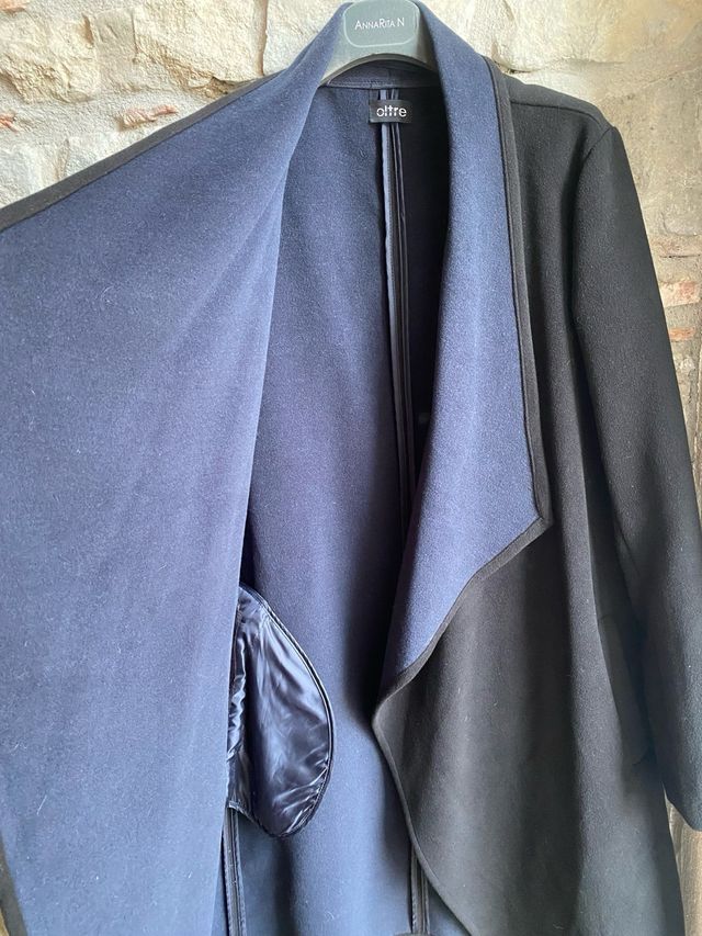 Oltre Cappotto Leggero Nero/Blu