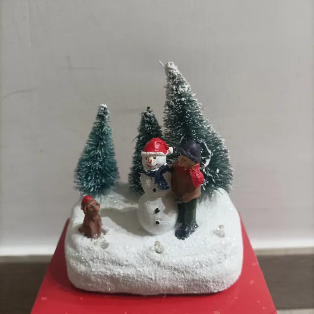 Decorazione Natalizia Pupazzo Neve Bambino Cane