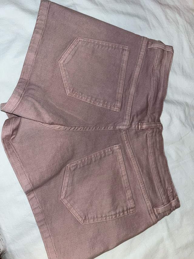 Pantalón corto Mango Teen tachuelas rosa