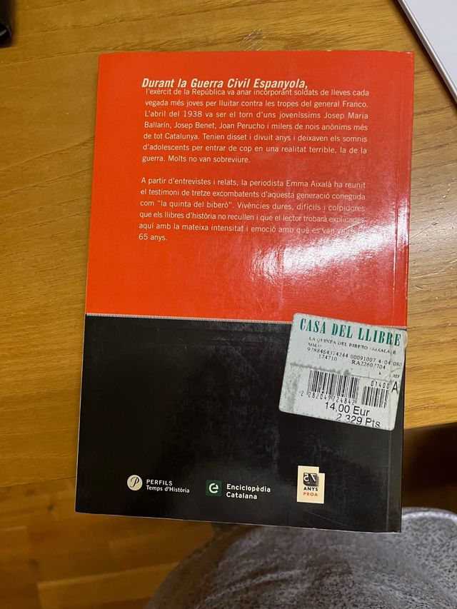 LA QUINTA DEL BIBERO, LLIBRE