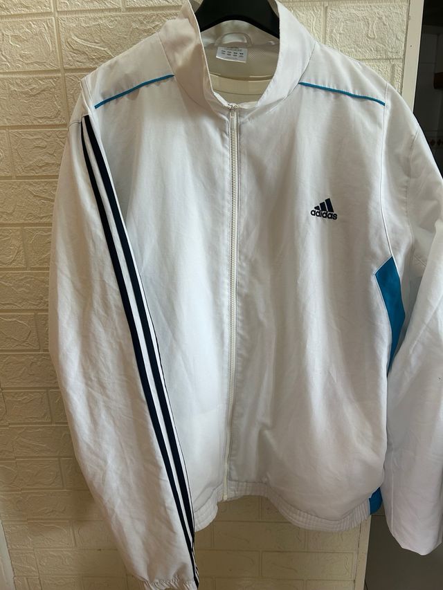 track jacket Adidas Blanca y Azul