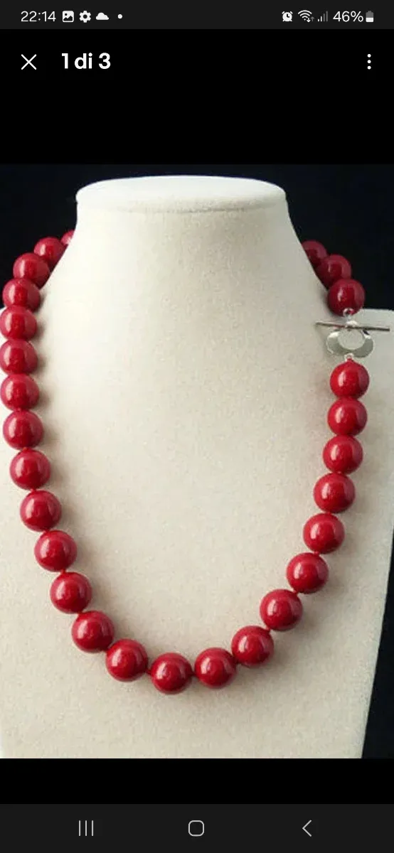 Collana Corallo Rosso Mari del Sud AAA