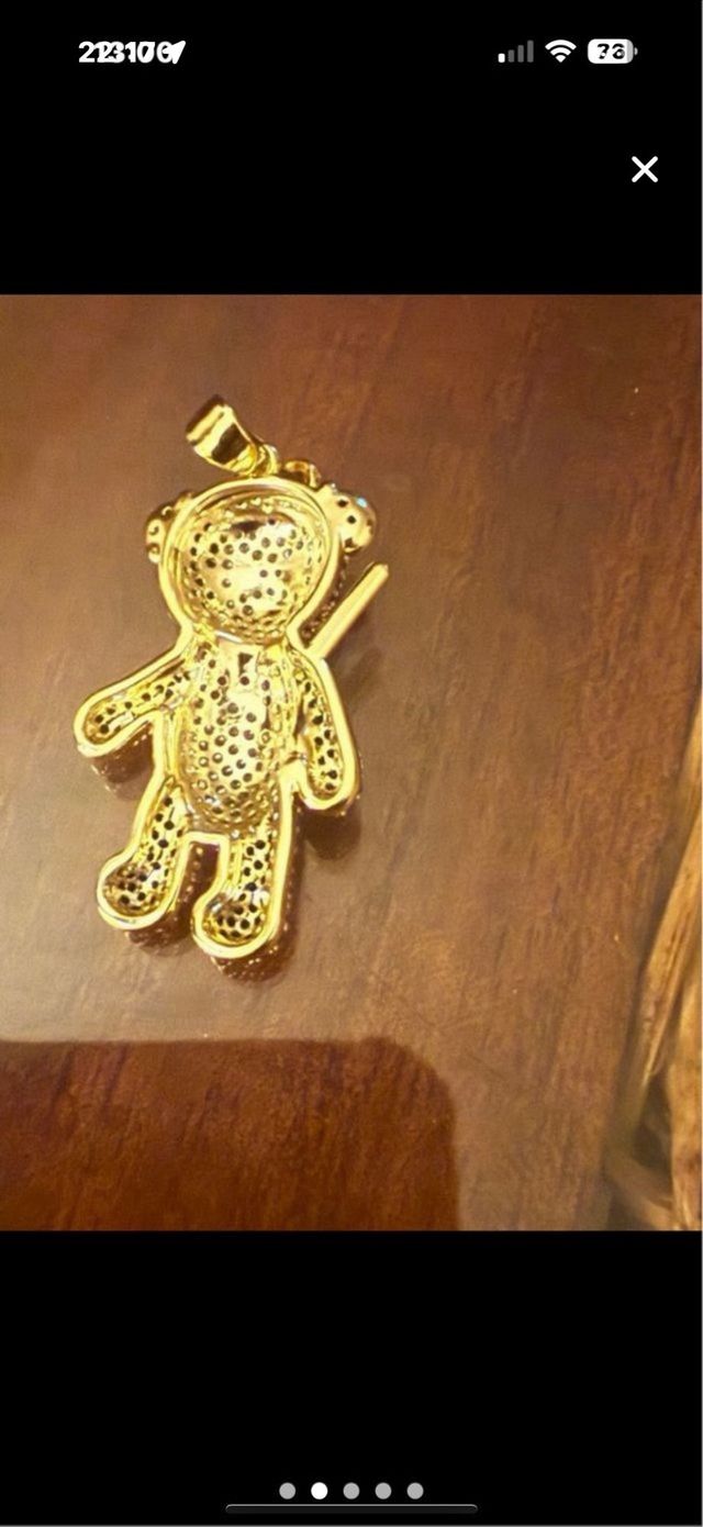 Colgante Oso Laminado 14K