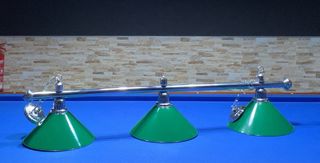 Lampada da Biliardo 3 Tulipani Verde