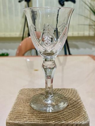 Copas vidrio uranio grabadas (1930-1940)