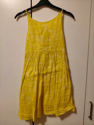 Vestido amarillo estampado con blanco Zara Girls
