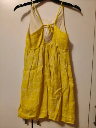 Vestido amarillo estampado con blanco Zara Girls