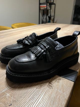 Zapatos de piel negros marca Zign hombre