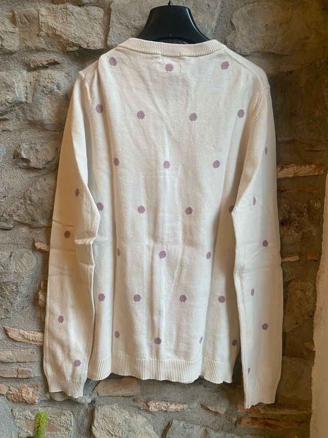 Cardigan SUN68 panna pois lilla