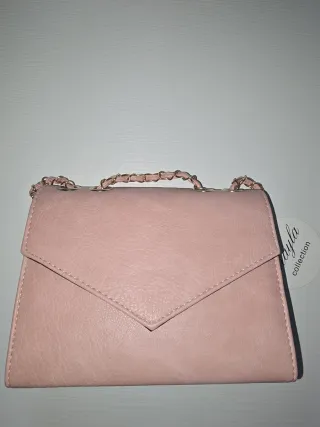 Borsa a tracolla in pelle rosa