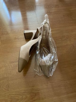 Zapatos Milao Beige y Marrón Talla 38