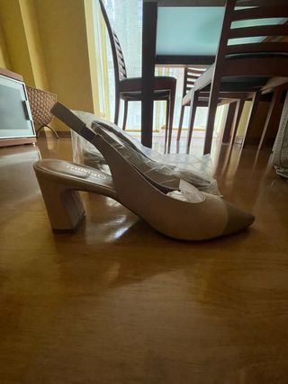 Zapatos Milao Beige y Marrón Talla 38