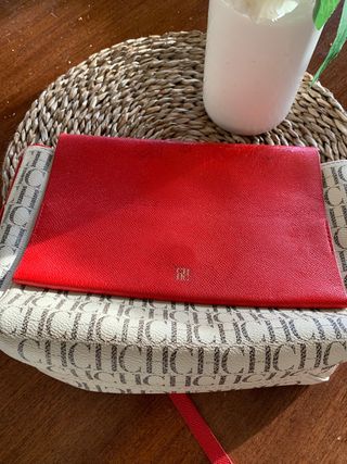 Bolso Carolina Herrera Rojo y Beige