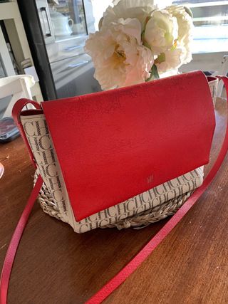 Bolso Carolina Herrera Rojo y Beige