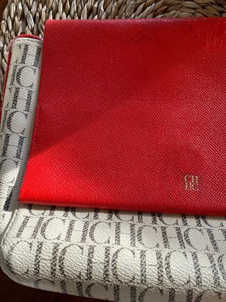 Bolso Carolina Herrera Rojo y Beige