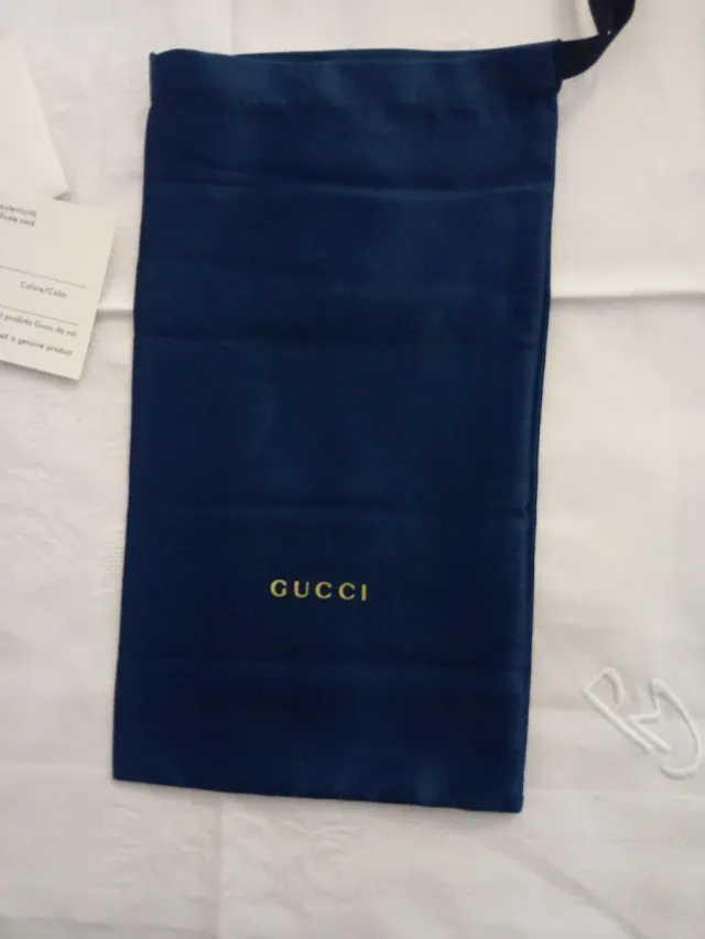 Busta portaocchiali Gucci blu