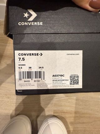 Converse Piel Blancas Mujer Talla 38