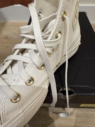 Converse Piel Blancas Mujer Talla 38