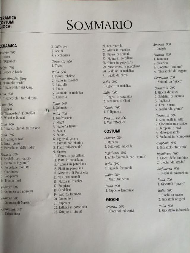 ANDARE PER ANTIQUARIATO - 11 volumi