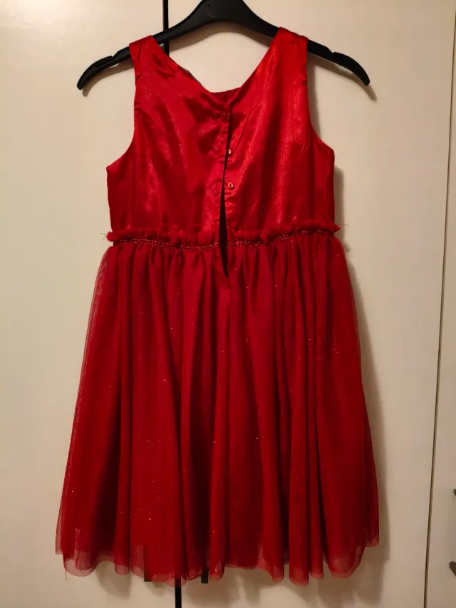 Vestido fiesta niña rojo H&M brillante
