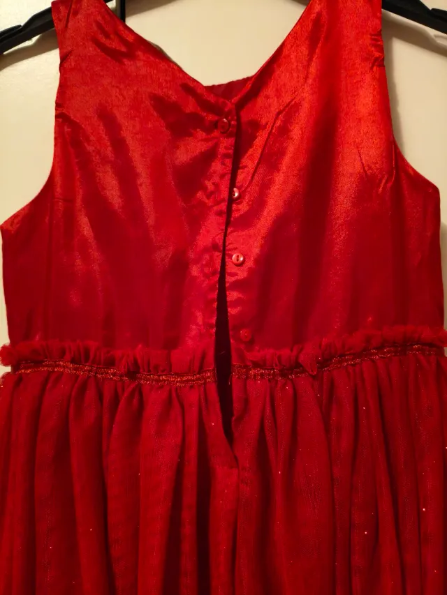 Vestido fiesta niña rojo H&M brillante