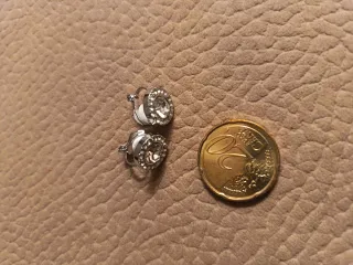 Pendientes de clip plateados