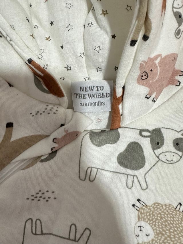 Mono completo bebé estampado granja