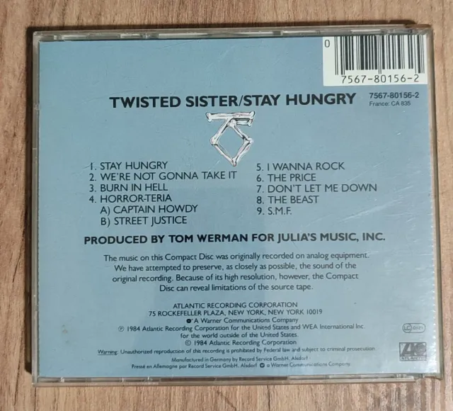 CD Twisted Sister Stay Hungry