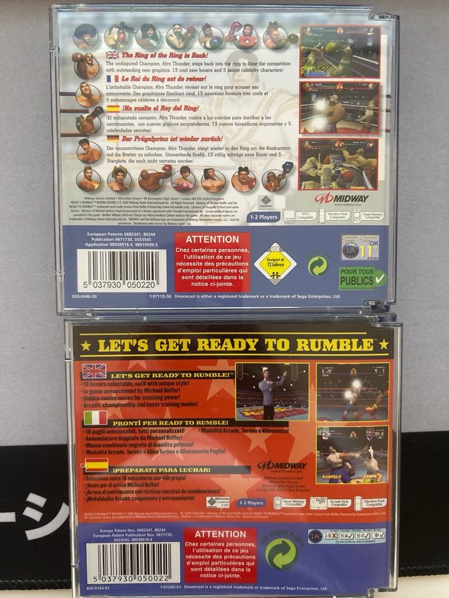 Lote Ready 2 Rumble y Round 2 Dreamcast PAL ESPAÑA