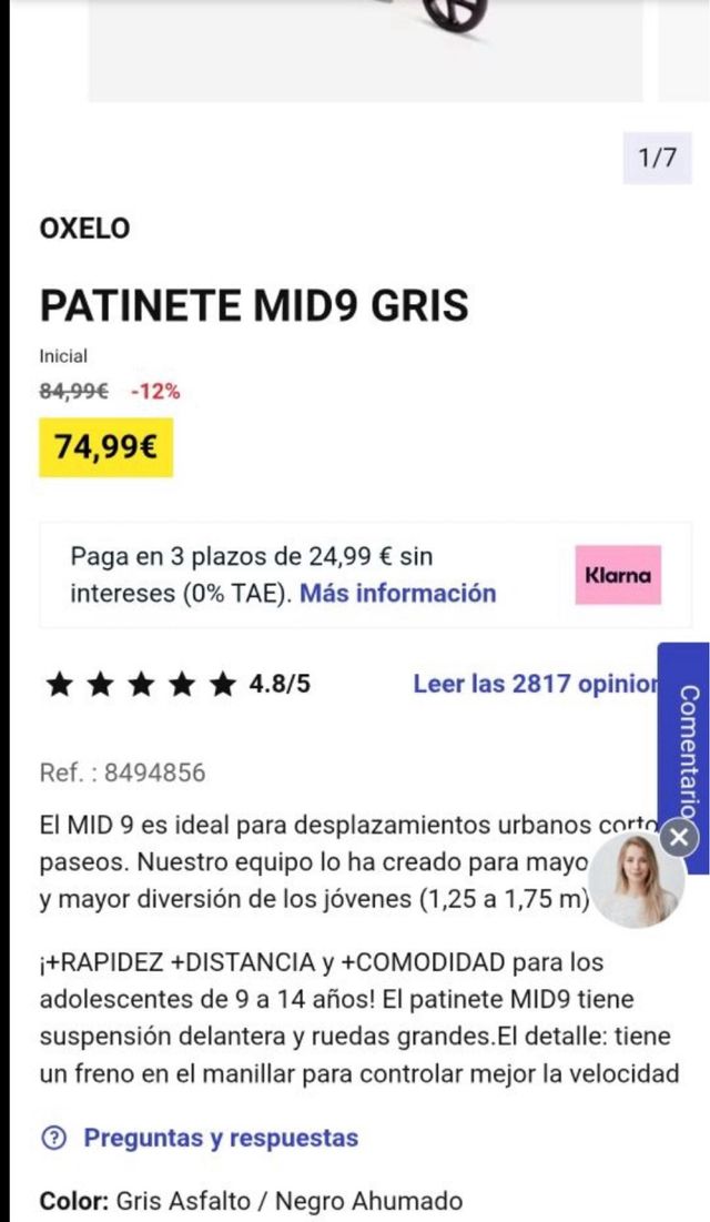 PATINETE OXELO MID 9