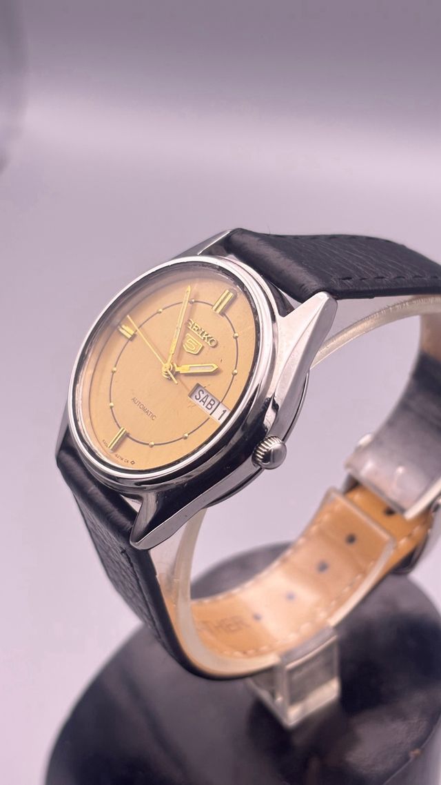Reloj Seiko 5 Automático Dorado Años 70