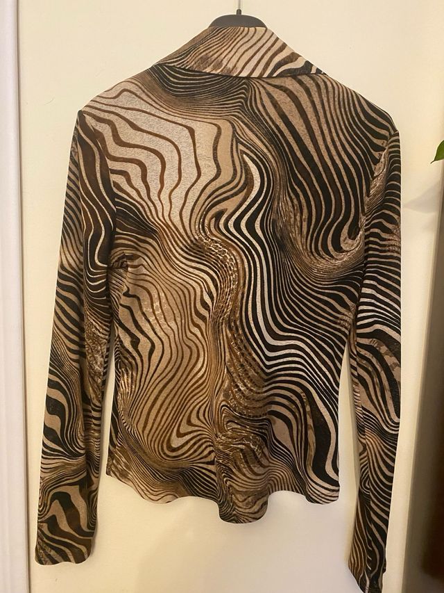 Camisa Fórmul@ Estampado Animal Marrón Talla 42