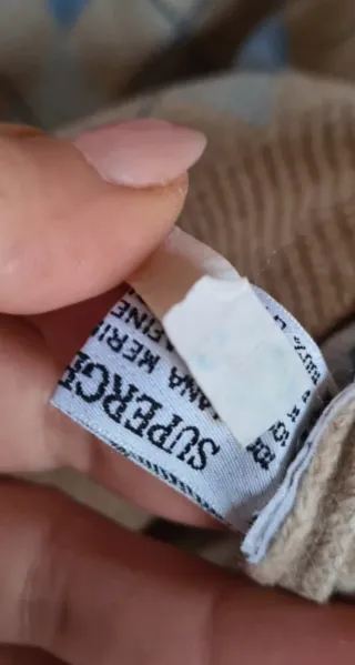 Pullover vintage fantasia rombi beige blu