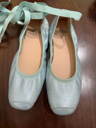 Zapatos comunión niña Parisittas plateados/celeste