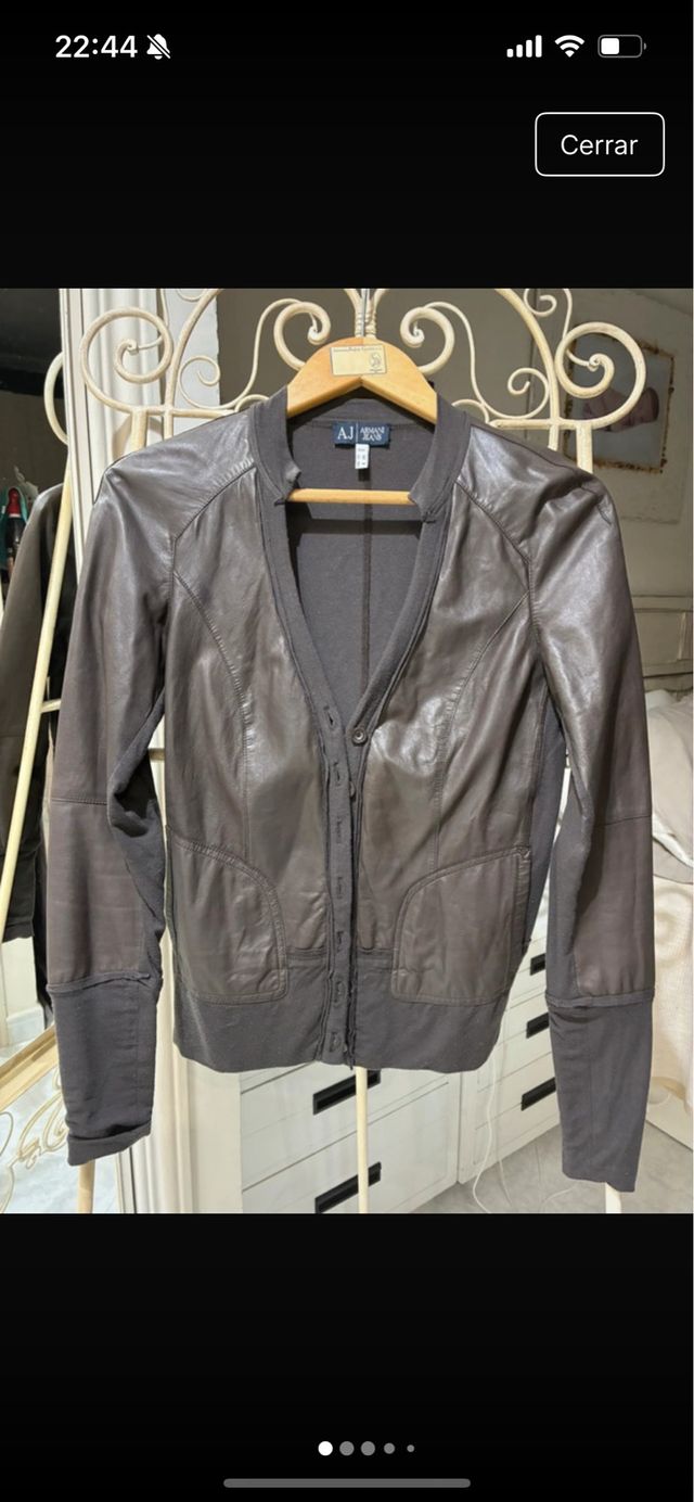 Chaqueta Armani Piel Marrón