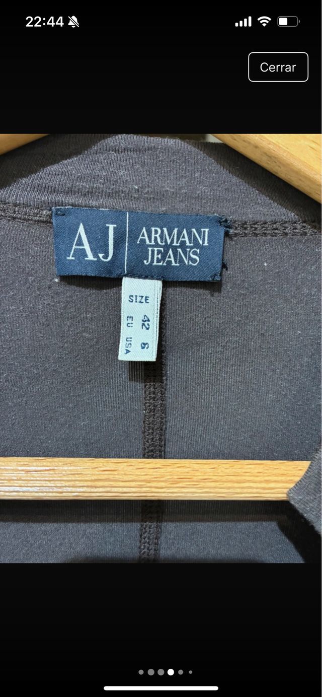 Chaqueta Armani Piel Marrón