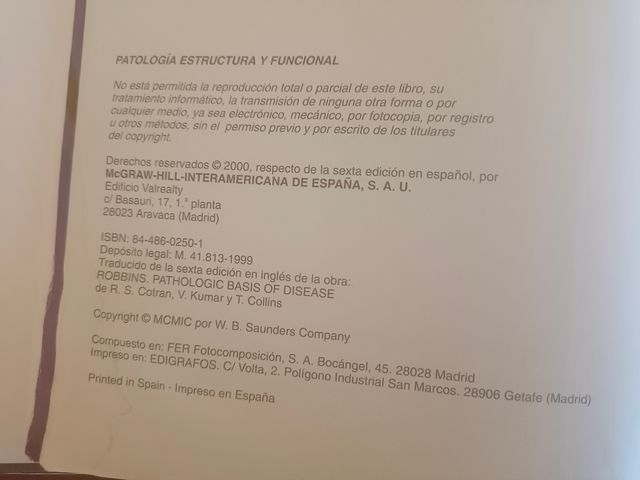 Patología estructural y funcional. 6ª edición