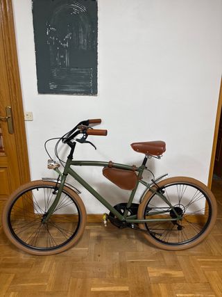 Bicicleta estilo vintage verde